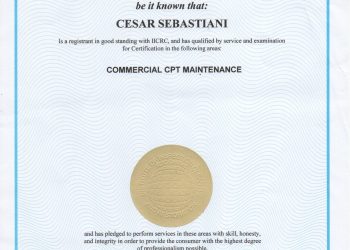01. Certificación IICRC Cesar Sebastiani